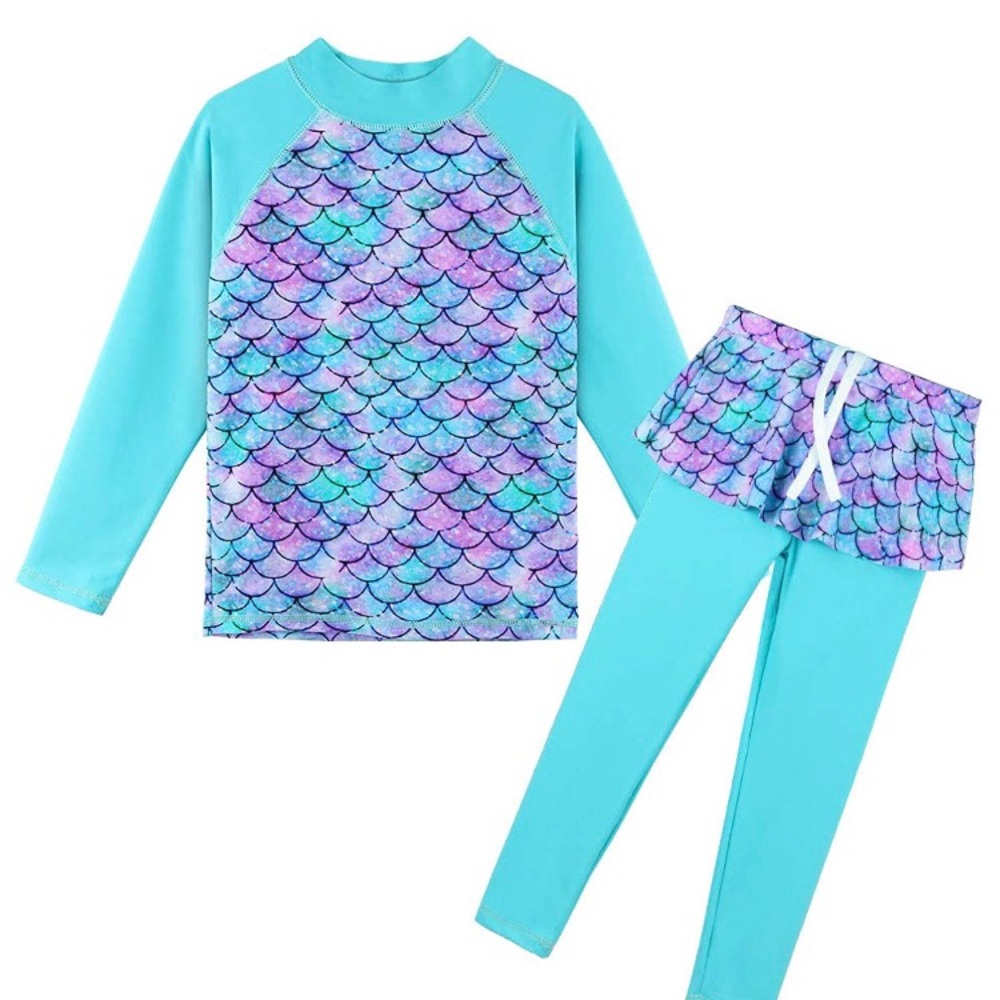 Girls 2-Pieces Swimsuit Set Sun Protection UV 50+